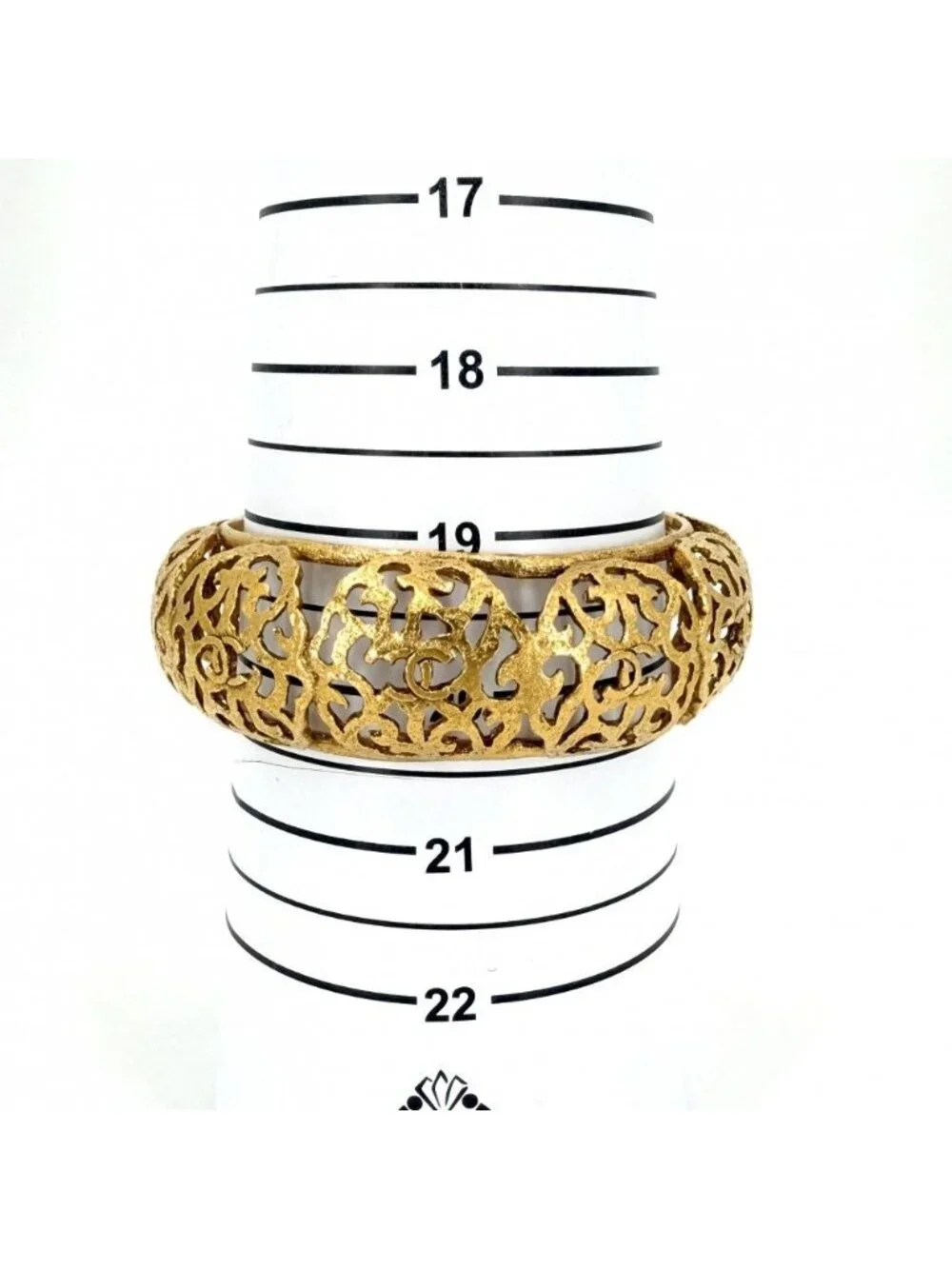 Chanel Big Bangle CC Logo Bracelet 2 5 Gold